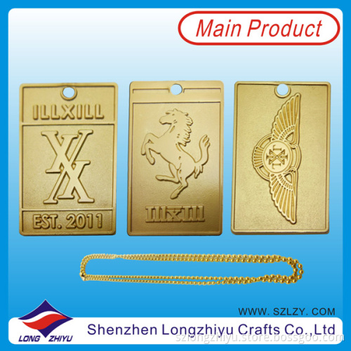 USA Bulk Dog Tagsfashion Three Design Gold Embossed Dog Tag Logo (lzy00139)